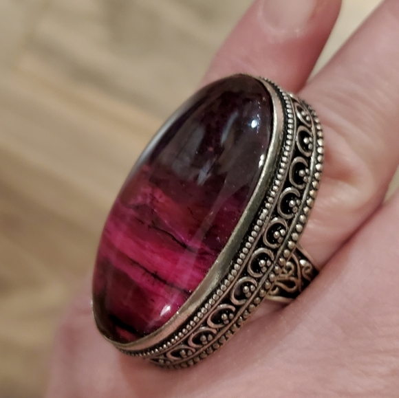 New Oversized Sugilite 925 Silver Statement Ring. - Picture 4 of 8